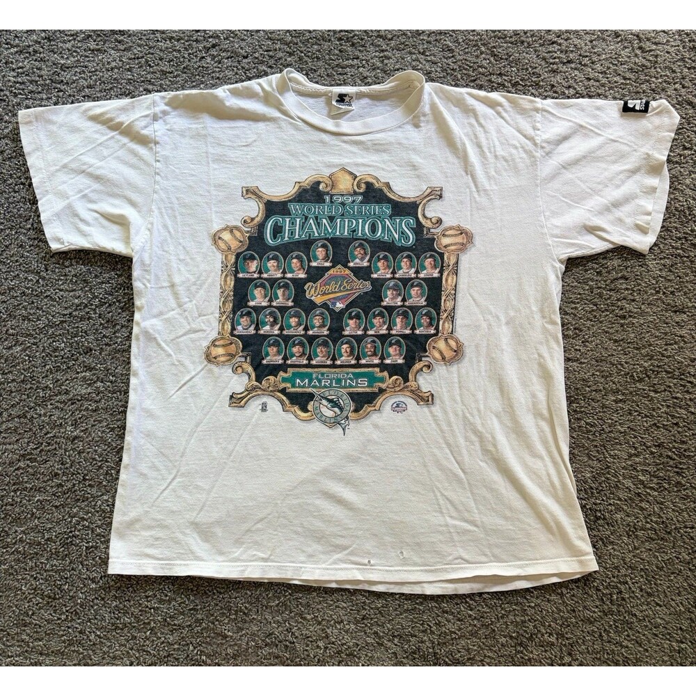 Vintage Starter Florida Marlins 1997 World Series Champions MLB Size Large 90s